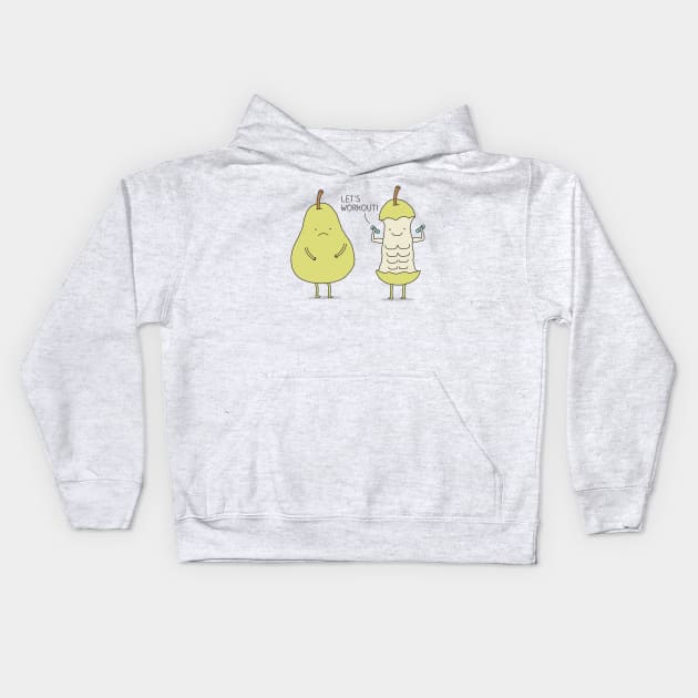 Core exercises Kids Hoodie by milkyprint